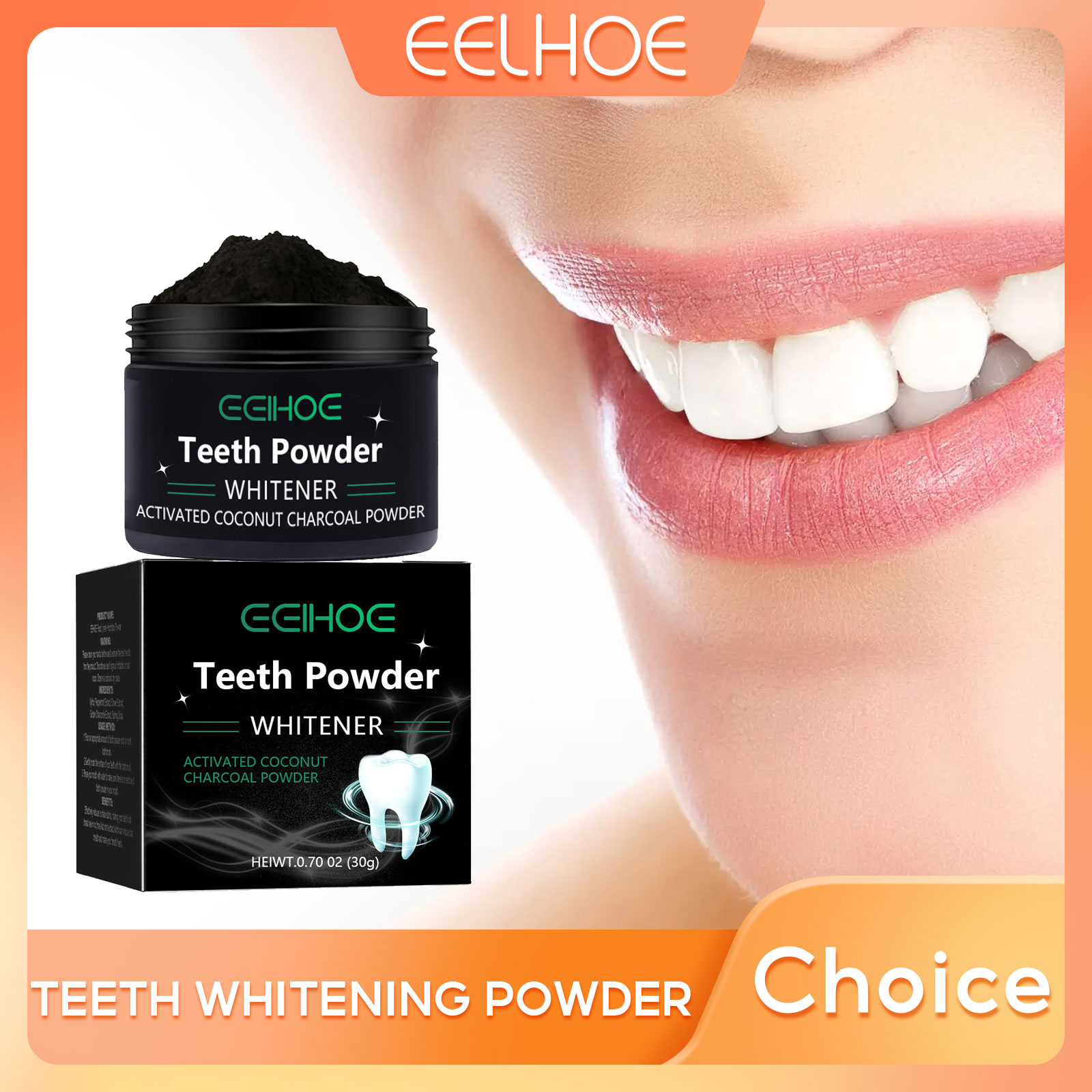 Activated Charcoal Powder - EELHOE Diş Beyazlatma Ürünleri için Kömür