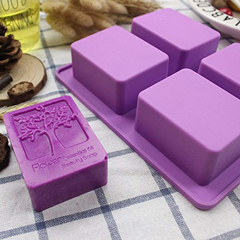 Soap Making Things - Dikdörtgen Hayat Ağacı Silikon Sabun Kalıp