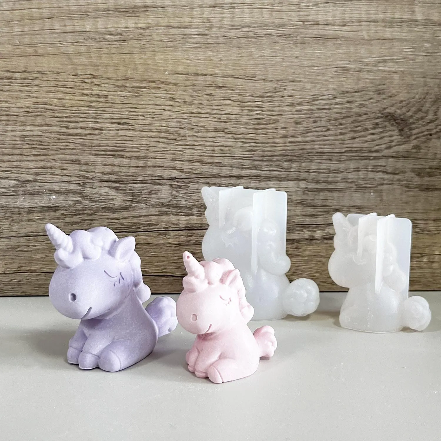 Soap Making Party - 3D Geometrik Silikon Unicorn Kedi Geyik
