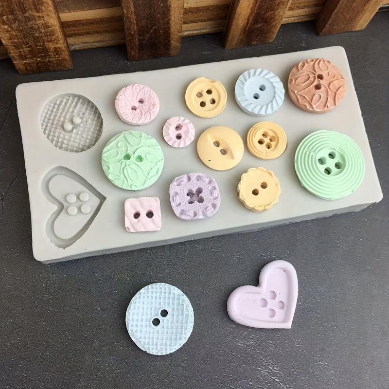 Soap Making Kits - Düğme Şekilli Silikon Kalıp Sabun ve