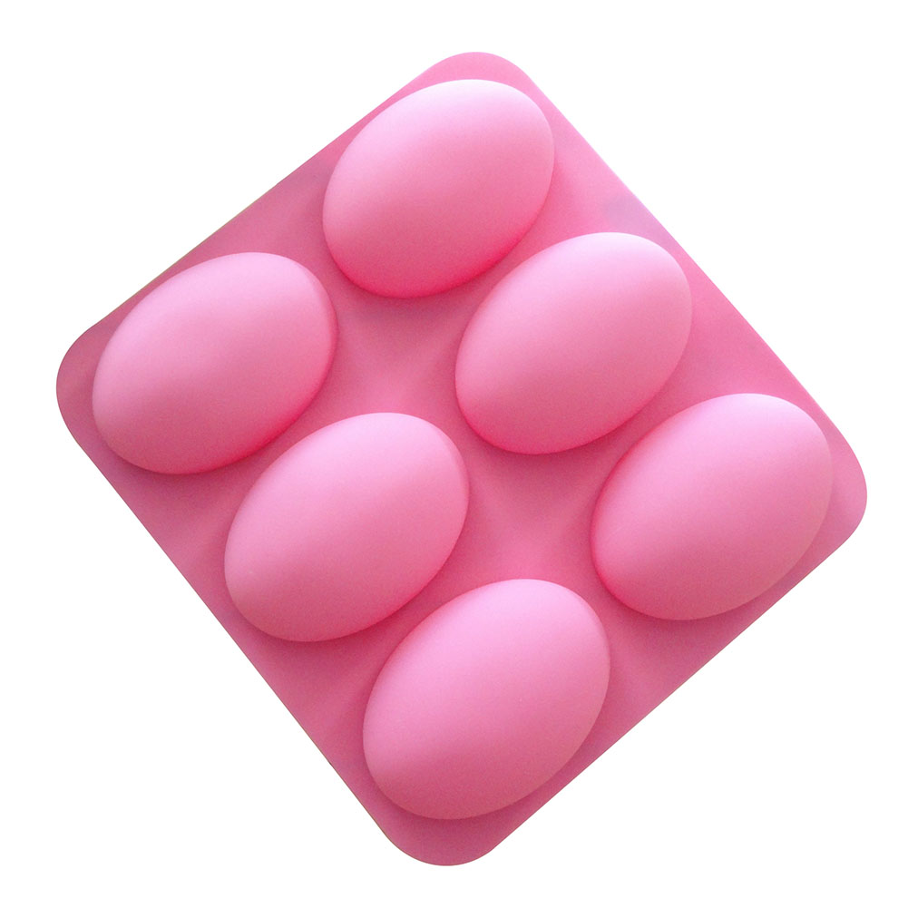 Soap Making Things - 6 Kaviteler Çok Fonksiyonlu Oval Silikon