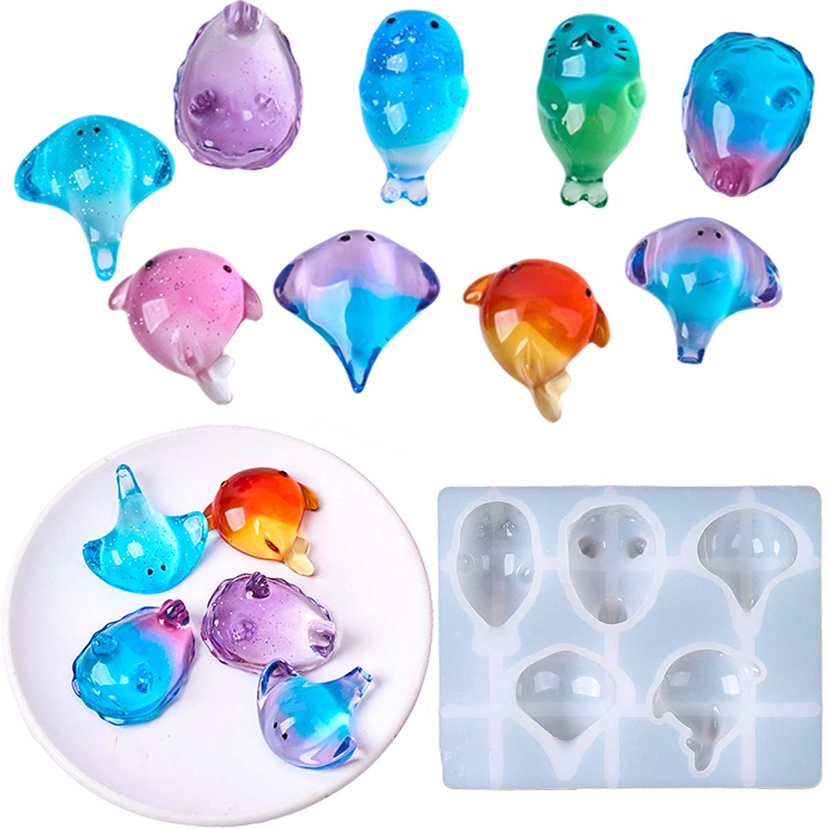 Soap Making Kits - 3D Şifalı Kawaii Manta Ray Balinası
