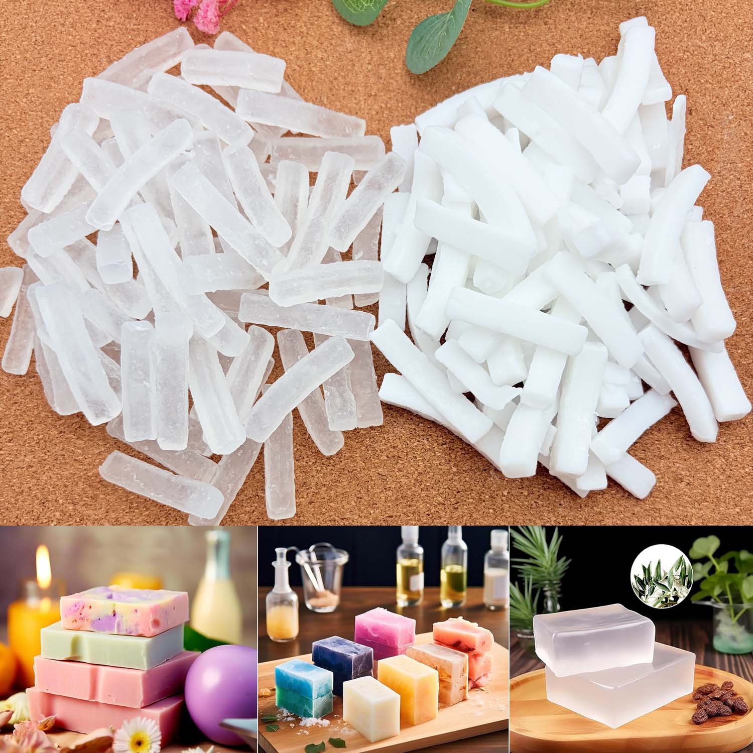 Soap Making Kit Organic - 250G Şeffaf Sabun Bazı, Sabun Yapımı