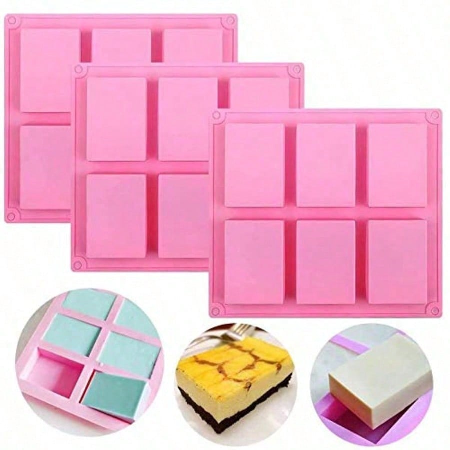 Soap Making Party - 1-2'li Paket 6 Bölmeli DIY Silikon