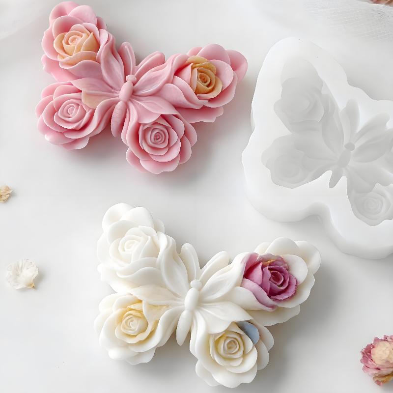 Soap Making Things - DIY Gül Kelebek Formu silikon kalıp