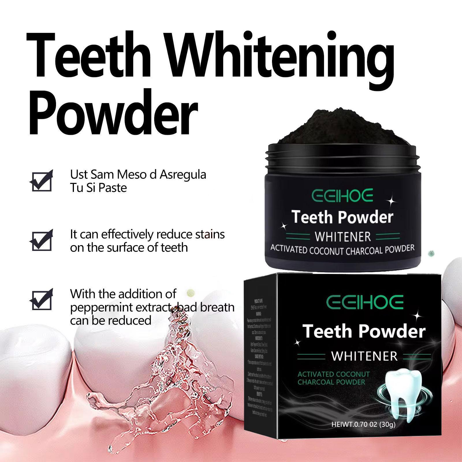 EELHOE Diş Beyazlatma Ürünleri - Activated Charcoal Powder incelemesi ve fiyatı